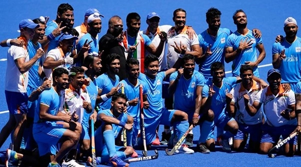 India ends hockey medal drought after 41 years with Olympics bronze. India ends hockey medal drought after 41 years with Olympics bronze.